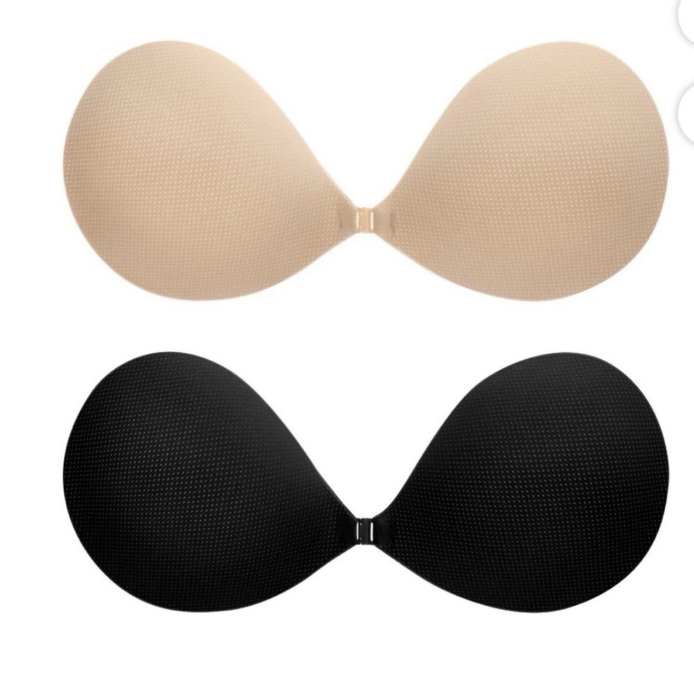 Honeysea Adhesive Strapless Sticky Bras 2-Pack Push Up Invisible Backless E Cup - Picture 9 of 10